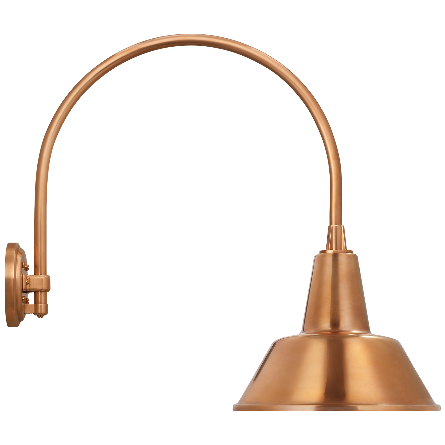 Academy 19.5" Arched Mack Barn Light | Soft Copper | 12.5 | 12.5" Soft Copper Bowers Shade