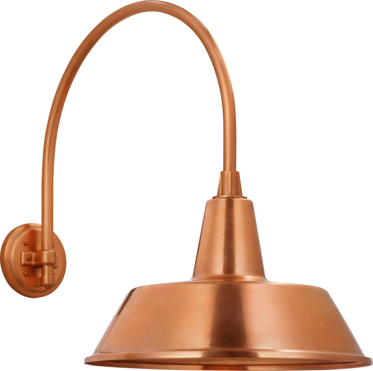 Academy 19.5" Arched Mack Barn Light | Soft Copper | 16 | 16" Soft Copper Bowers Shade