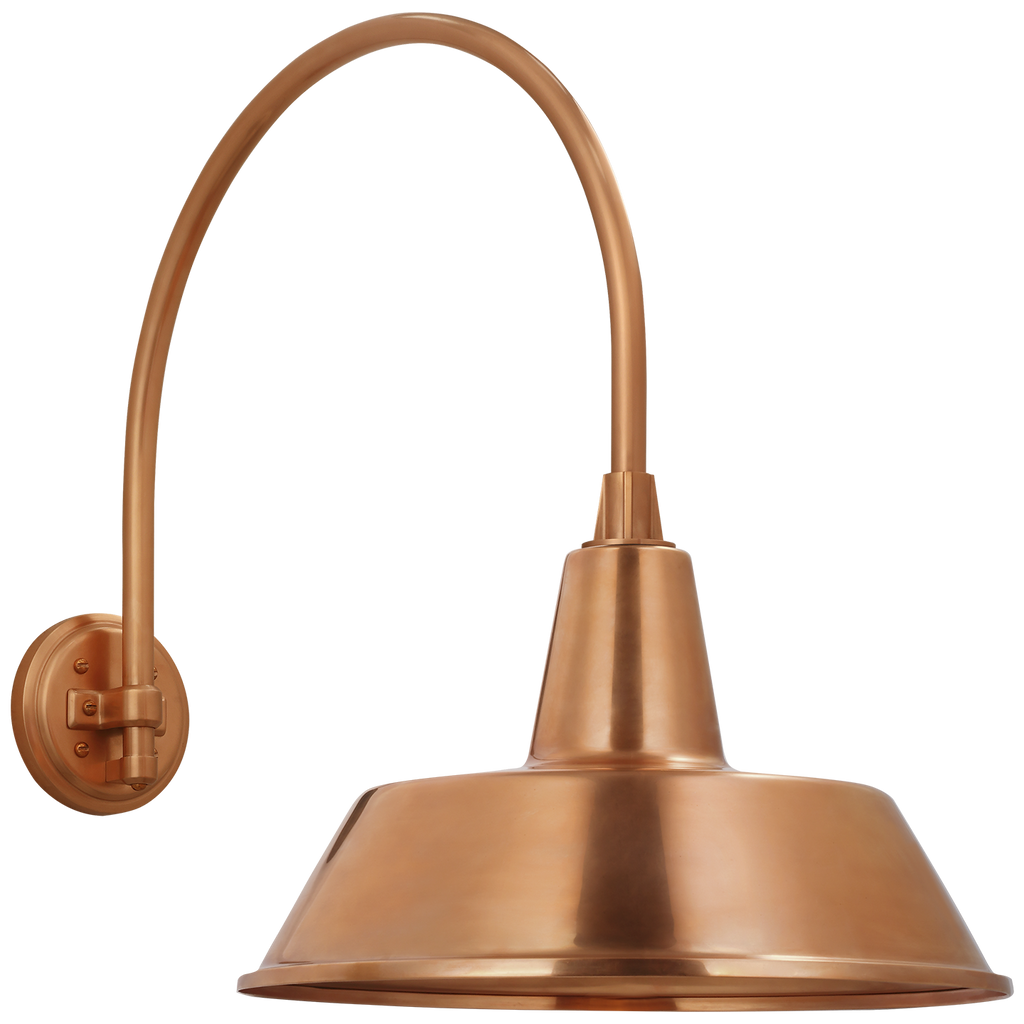 Academy 19.5" Arched Mack Barn Light | Soft Copper | 16 | 16" Soft Copper Bowers Shade
