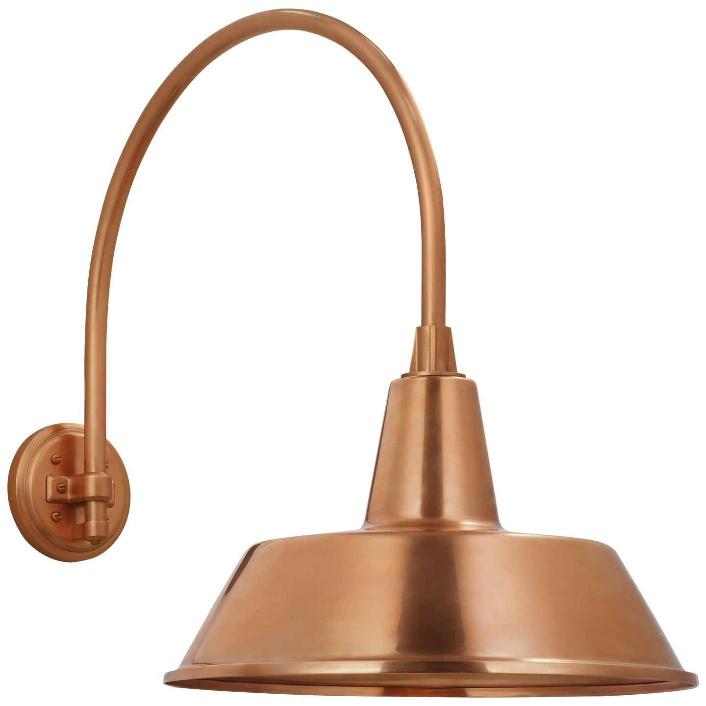 Academy 19.5" Arched Mack Barn Light | Soft Copper | 16 | 16" Soft Copper Bowers Shade
