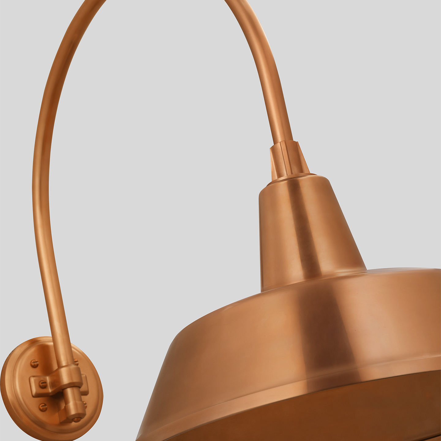 Academy 19.5" Arched Mack Barn Light | Soft Copper | 16 | 16" Soft Copper Bowers Shade