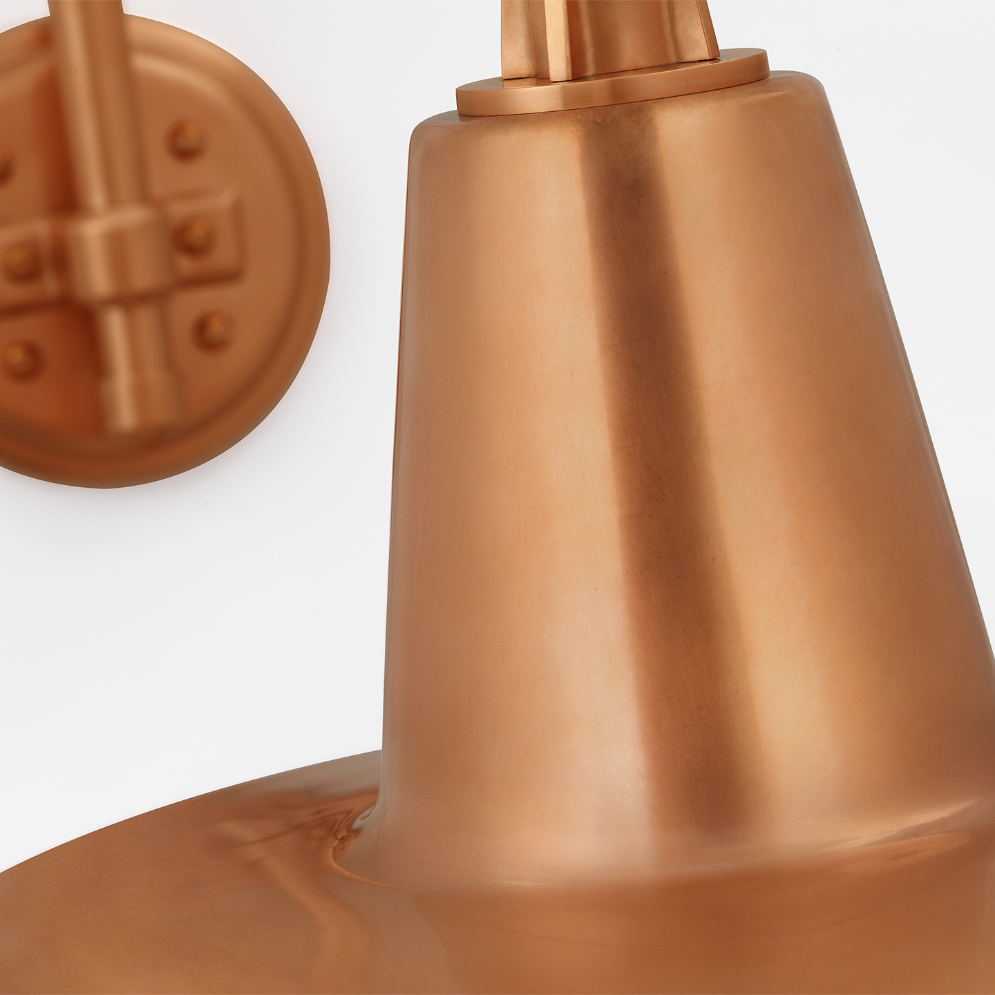 Academy 19.5" Arched Mack Barn Light | Soft Copper | 16 | 16" Soft Copper Bowers Shade