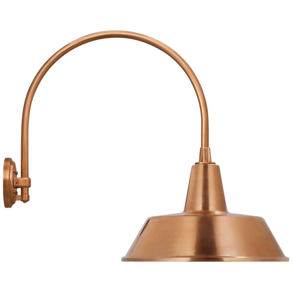 Academy 19.5" Arched Mack Barn Light | Soft Copper | 16 | 16" Soft Copper Bowers Shade