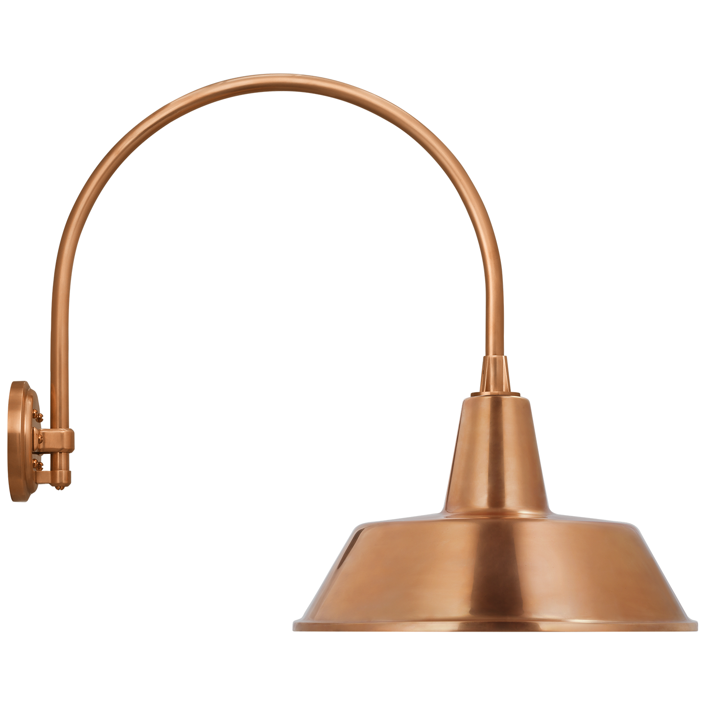 Academy 19.5" Arched Mack Barn Light | Soft Copper | 16 | 16" Soft Copper Bowers Shade