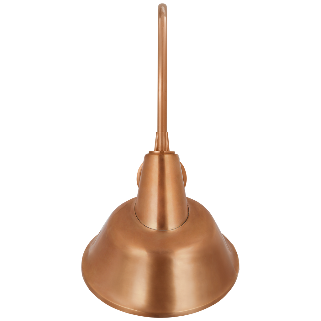 Academy 19.5" Arched Mack Barn Light | Soft Copper | 12.5 | 12.5" Soft Copper Tilted Bowers Shade