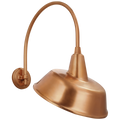 Academy 19.5" Arched Mack Barn Light | Soft Copper | 16 | 16" Soft Copper Tilted Bowers Shade
