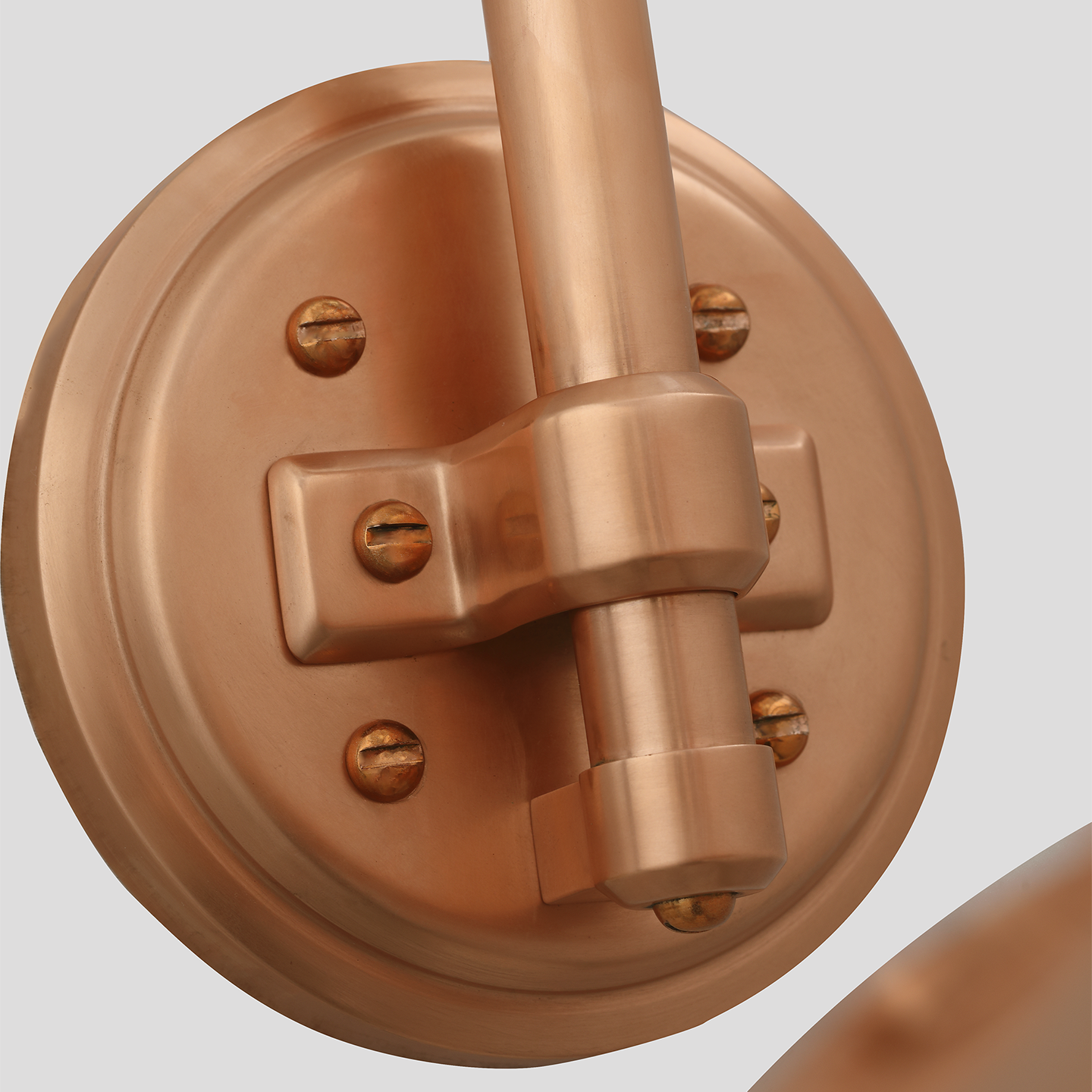 Academy 19.5" Arched Mack Barn Light | Soft Copper | 16 | 16" Soft Copper Tilted Bowers Shade