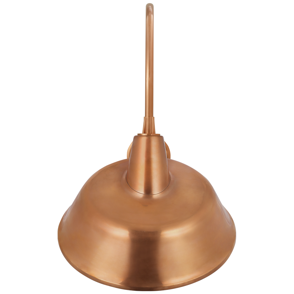 Academy 19.5" Arched Mack Barn Light | Soft Copper | 16 | 16" Soft Copper Tilted Bowers Shade