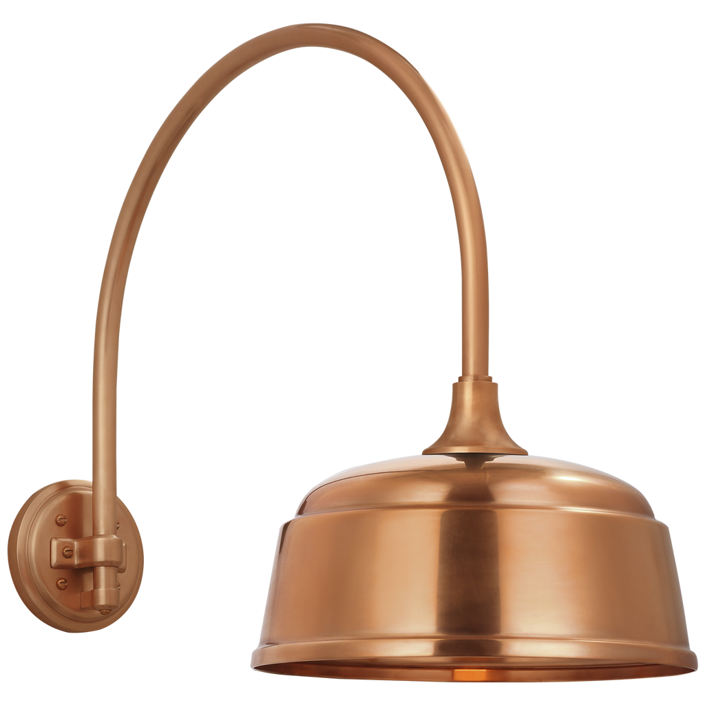 Academy 19.5" Arched Mack Barn Light | Soft Copper | 12.5 | 12.5" Soft Copper Rockhouse Shade