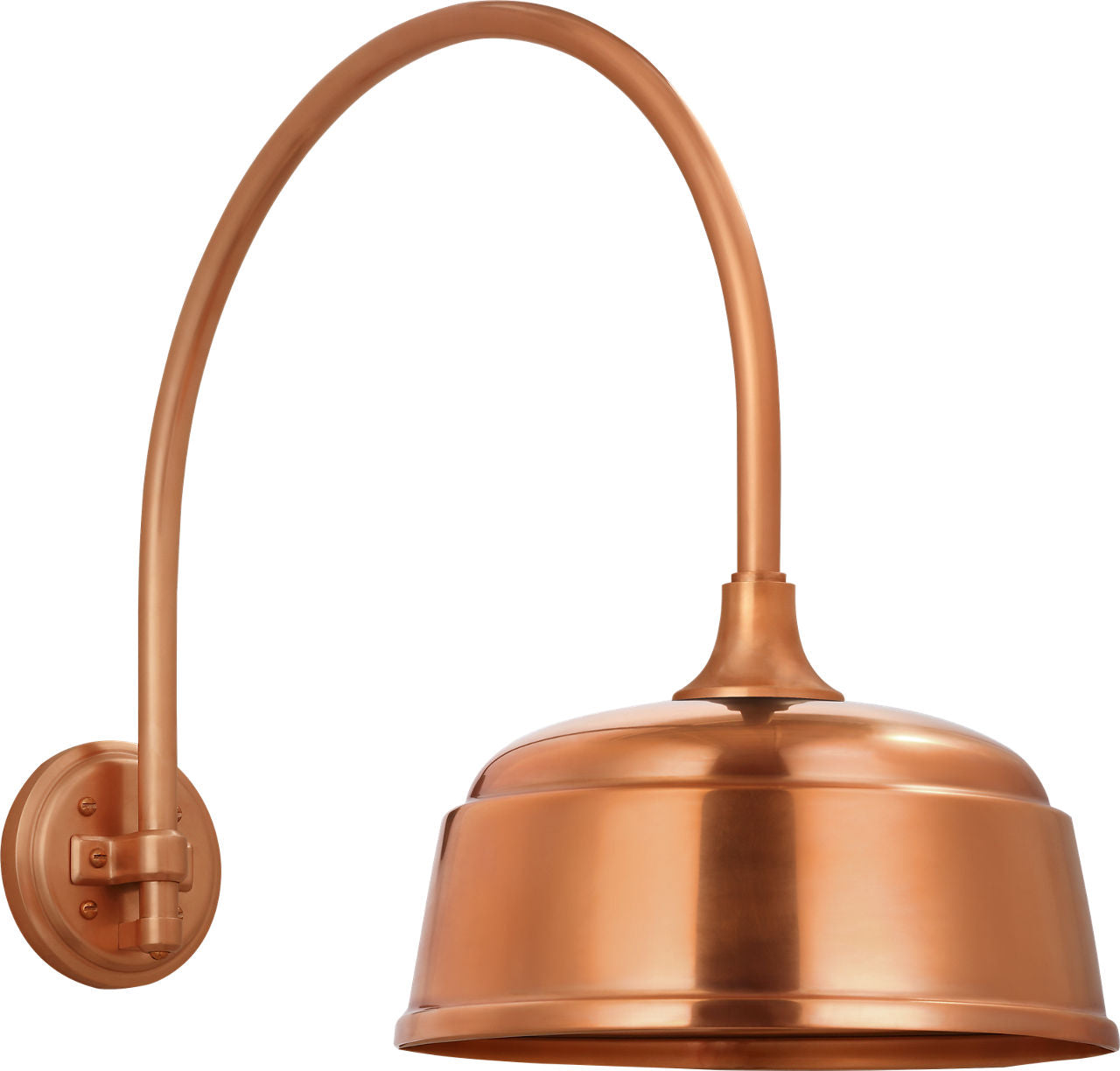 Academy 19.5" Arched Mack Barn Light | Soft Copper | 12.5 | 12.5" Soft Copper Rockhouse Shade