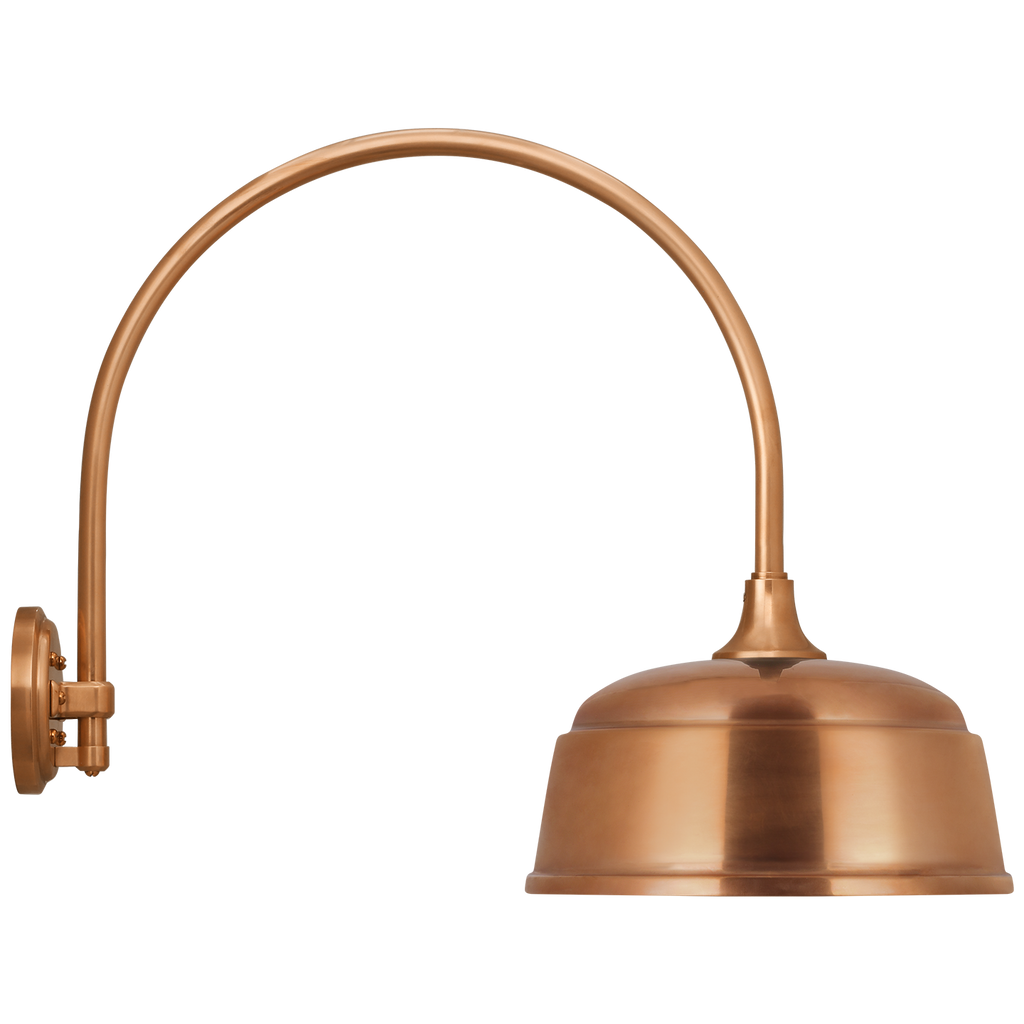Academy 19.5" Arched Mack Barn Light | Soft Copper | 12.5 | 12.5" Soft Copper Rockhouse Shade