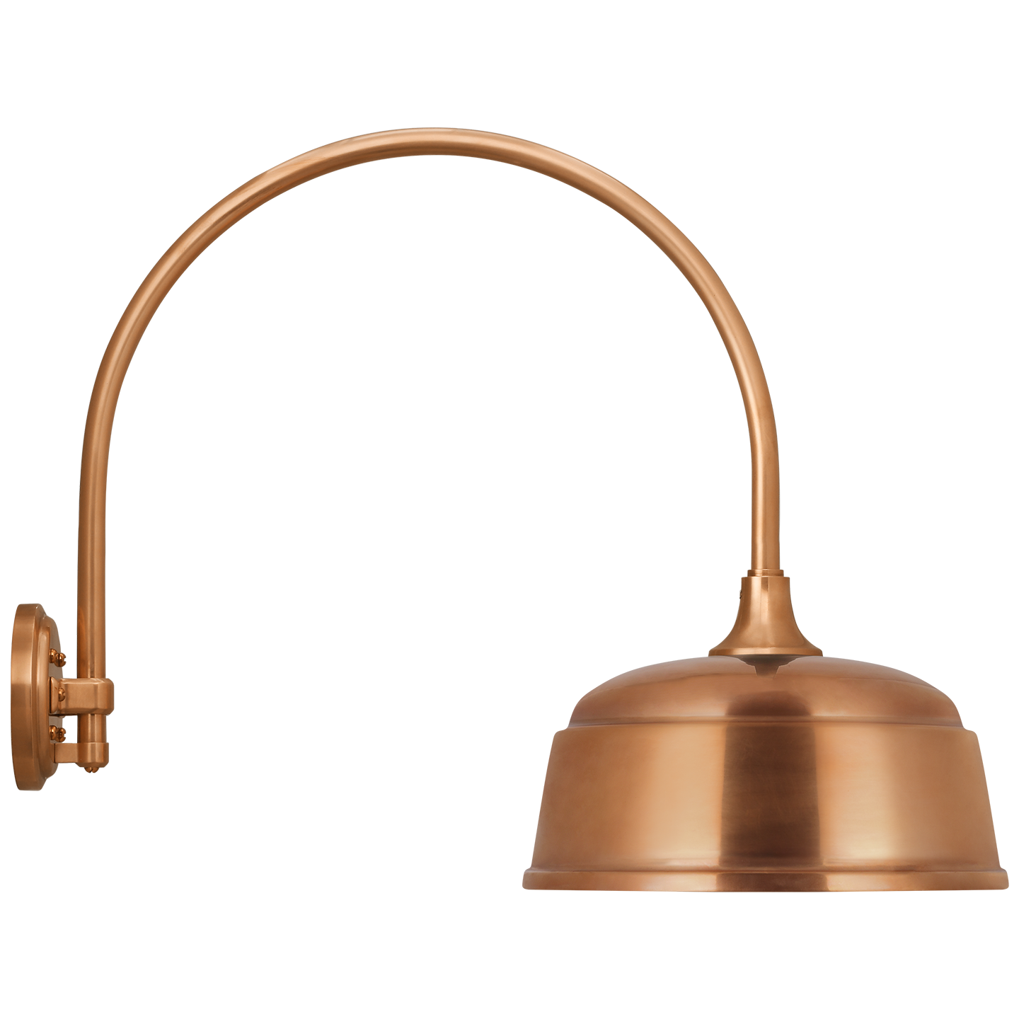 Academy 19.5" Arched Mack Barn Light | Soft Copper | 12.5 | 12.5" Soft Copper Rockhouse Shade