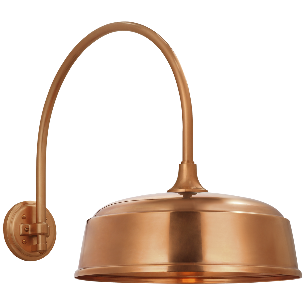 Academy 19.5" Arched Mack Barn Light | Soft Copper | 16 | 16" Soft Copper Rockhouse Shade