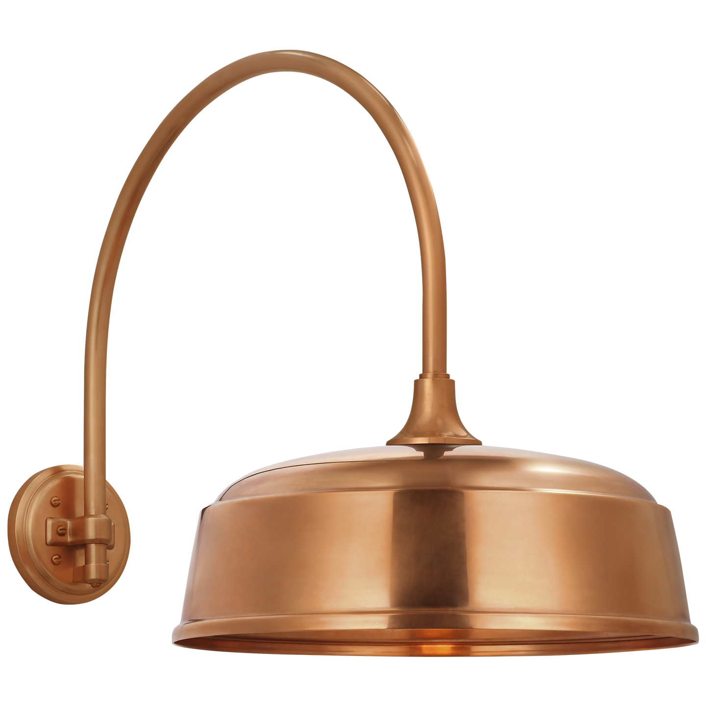 Academy 19.5" Arched Mack Barn Light | Soft Copper | 16 | 16" Soft Copper Rockhouse Shade