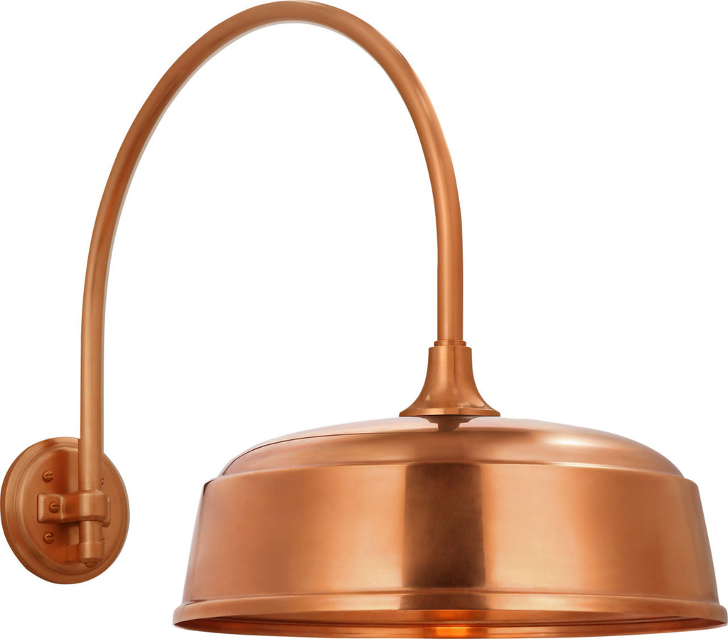 Academy 19.5" Arched Mack Barn Light | Soft Copper | 16 | 16" Soft Copper Rockhouse Shade