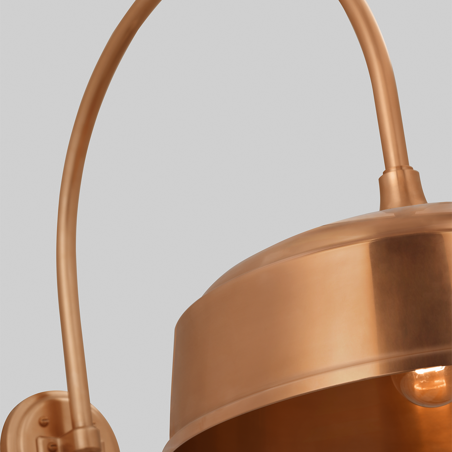 Academy 19.5" Arched Mack Barn Light | Soft Copper | 16 | 16" Soft Copper Rockhouse Shade