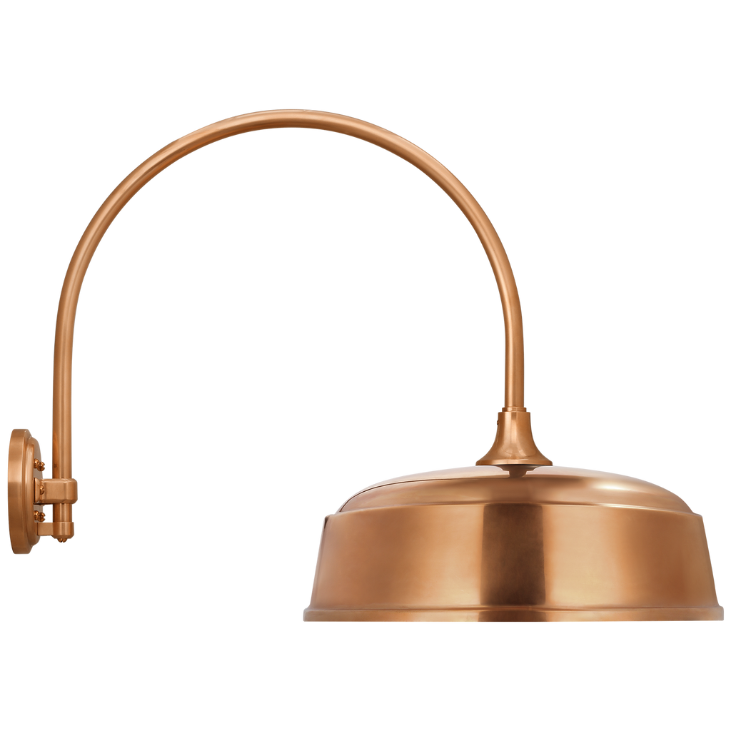 Academy 19.5" Arched Mack Barn Light | Soft Copper | 16 | 16" Soft Copper Rockhouse Shade