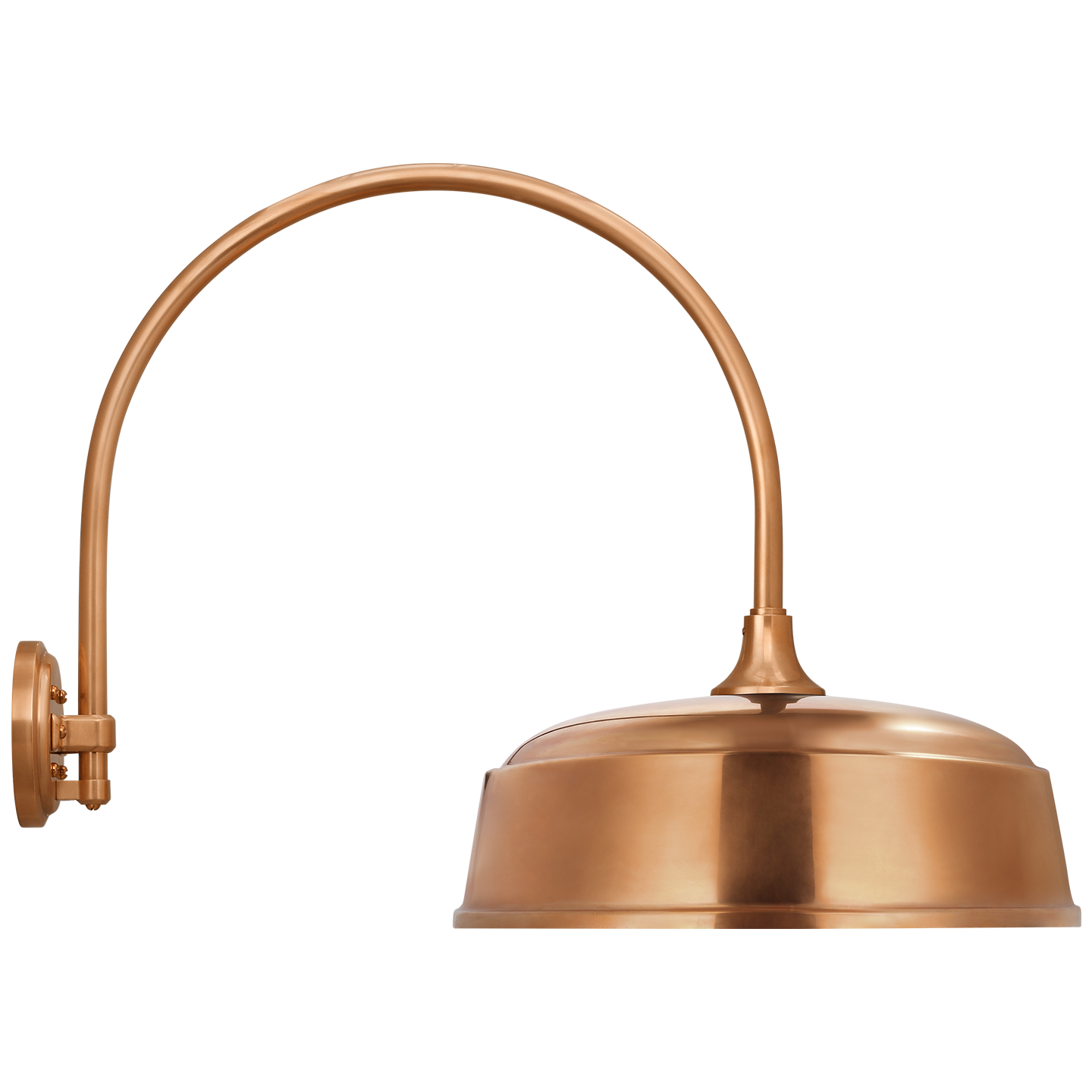 Academy 19.5" Arched Mack Barn Light | Soft Copper | 16 | 16" Soft Copper Rockhouse Shade