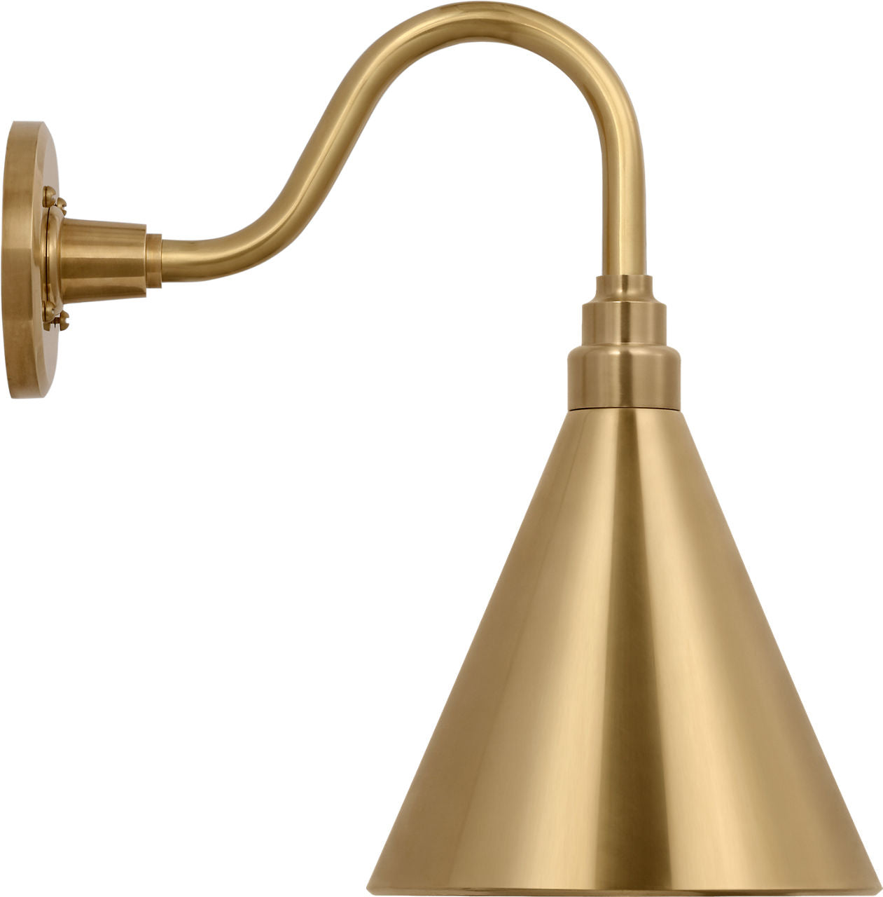 Academy 11" Flynn Barn Light | Hand-Rubbed Antique Brass | 9 | 9" Hand-Rubbed Antique Brass Conical Savannah Shade