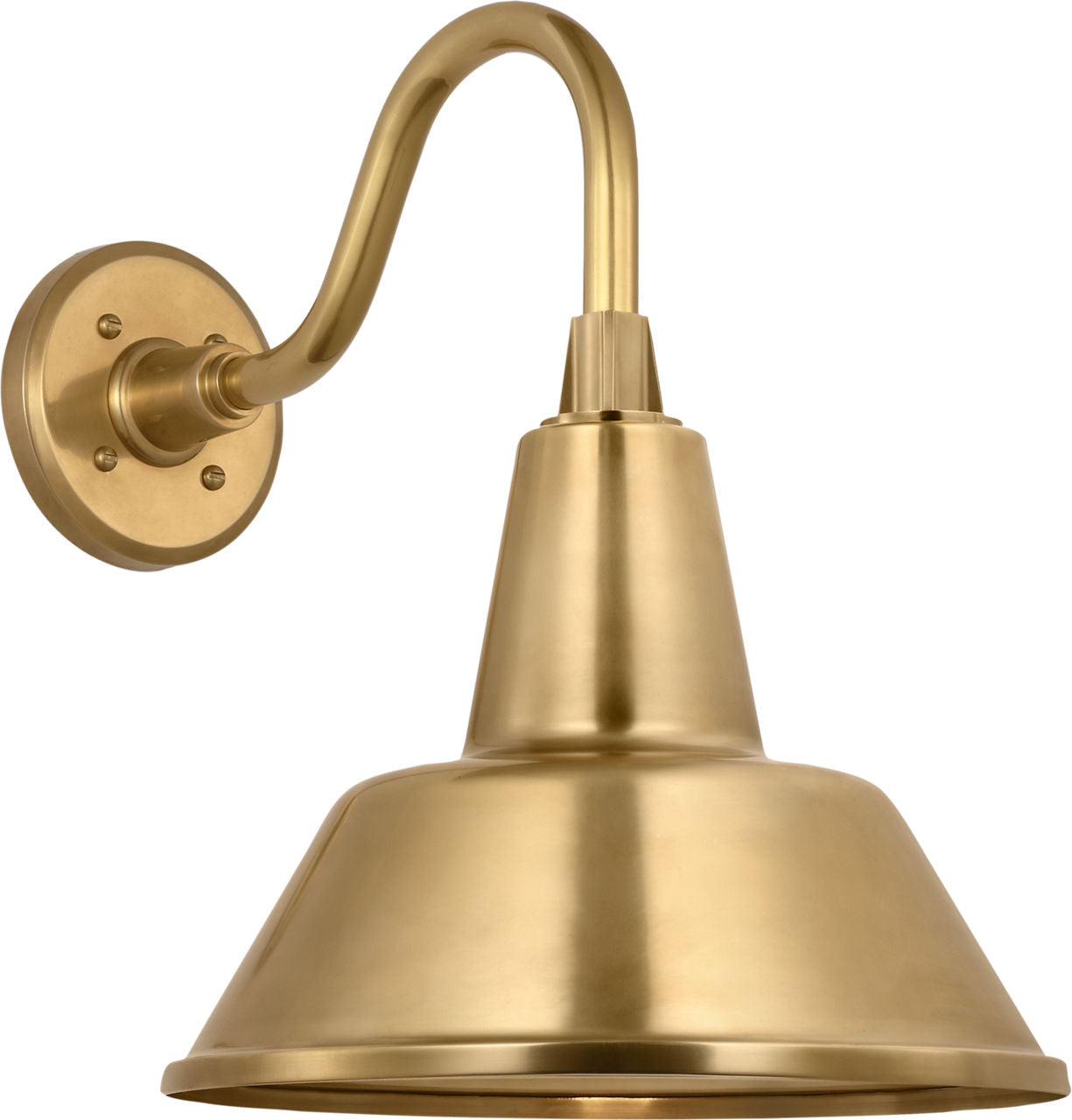 Academy 11" Flynn Barn Light | Hand-Rubbed Antique Brass | 12.5 | 12.5" Hand-Rubbed Antique Brass Bowers Shade