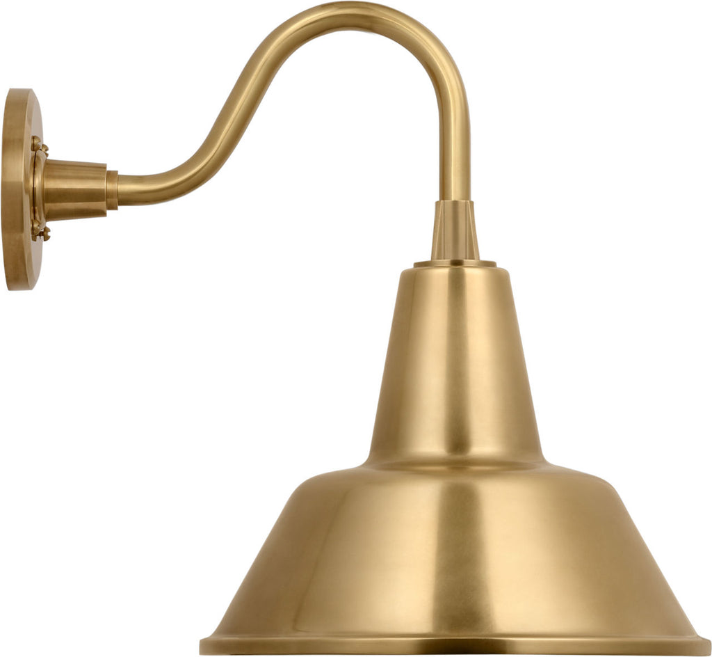 Academy 11" Flynn Barn Light | Hand-Rubbed Antique Brass | 12.5 | 12.5" Hand-Rubbed Antique Brass Bowers Shade