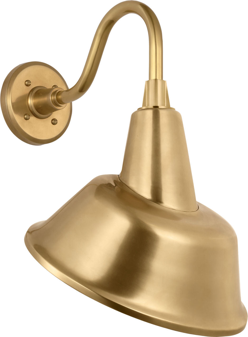 Academy 11" Flynn Barn Light | Hand-Rubbed Antique Brass | 12.5 | 12.5" Hand-Rubbed Antique Brass Tilted Bowers Shade