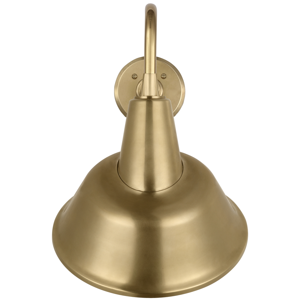 Academy 11" Flynn Barn Light | Hand-Rubbed Antique Brass | 12.5 | 12.5" Hand-Rubbed Antique Brass Tilted Bowers Shade
