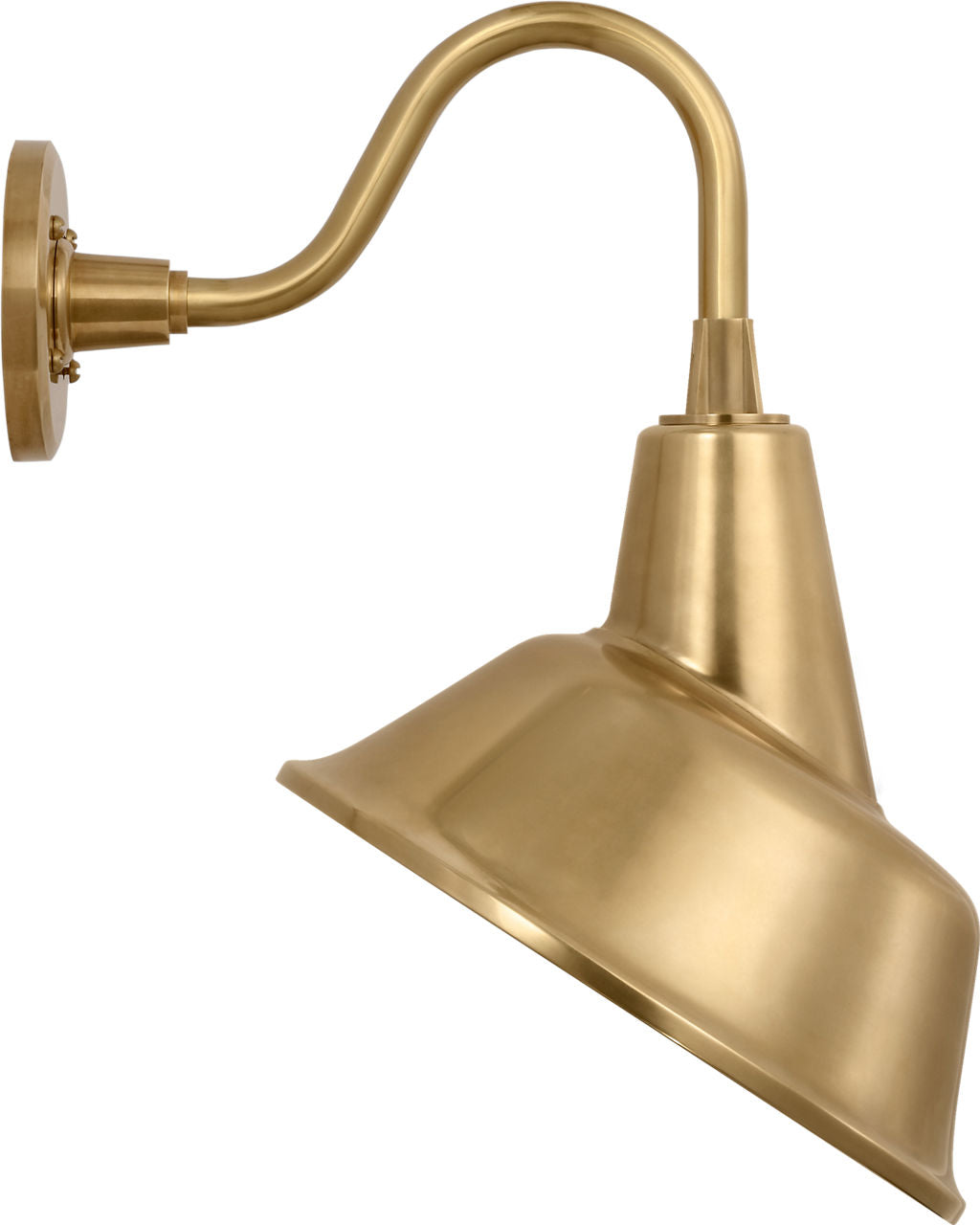 Academy 11" Flynn Barn Light | Hand-Rubbed Antique Brass | 12.5 | 12.5" Hand-Rubbed Antique Brass Tilted Bowers Shade