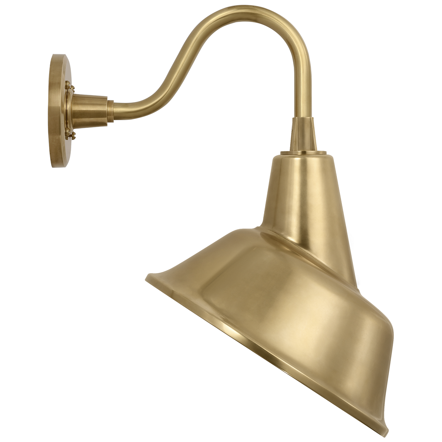 Academy 11" Flynn Barn Light | Hand-Rubbed Antique Brass | 12.5 | 12.5" Hand-Rubbed Antique Brass Tilted Bowers Shade