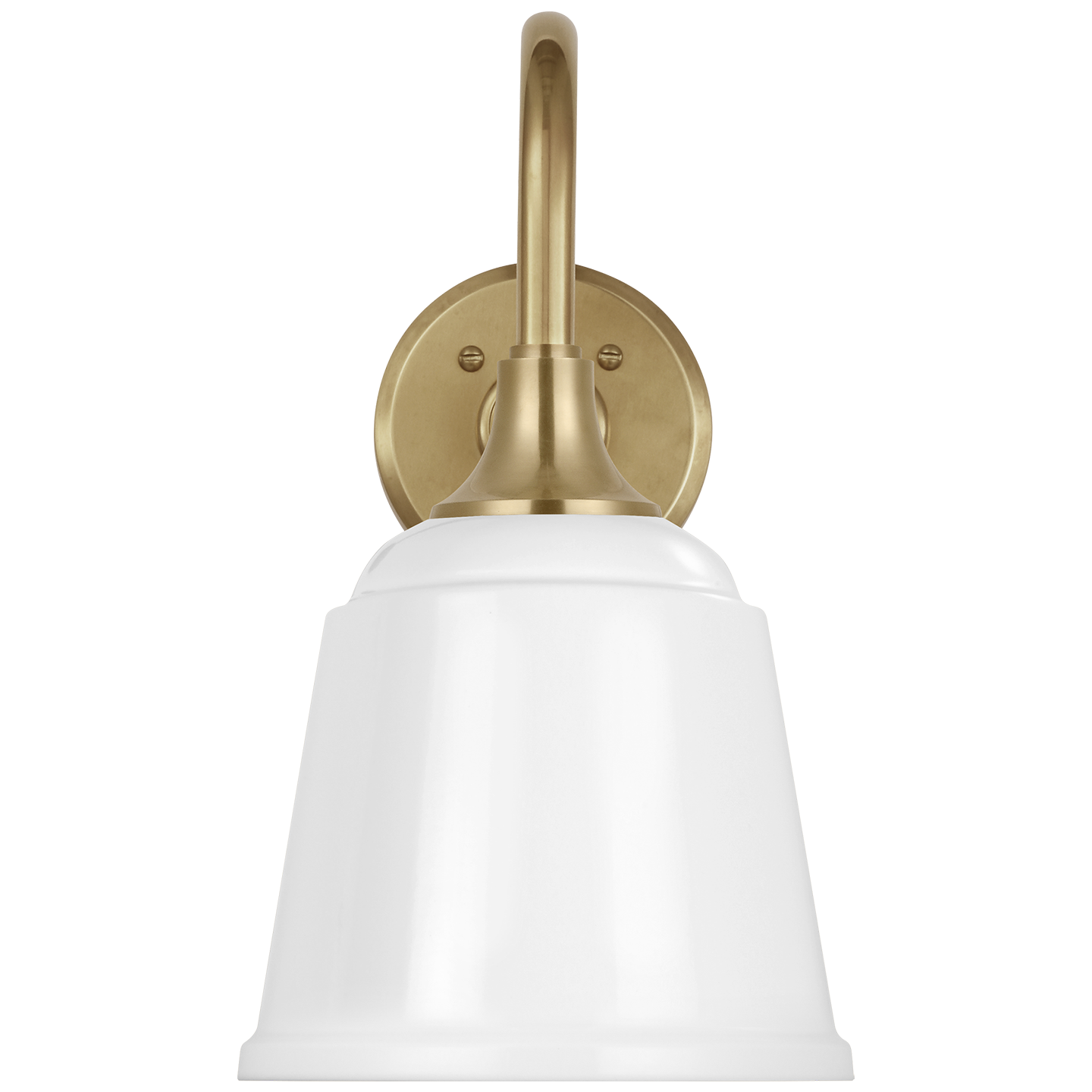 Academy 11" Flynn Barn Light | Hand-Rubbed Antique Brass | 8 | 8" White Rockhouse Shade