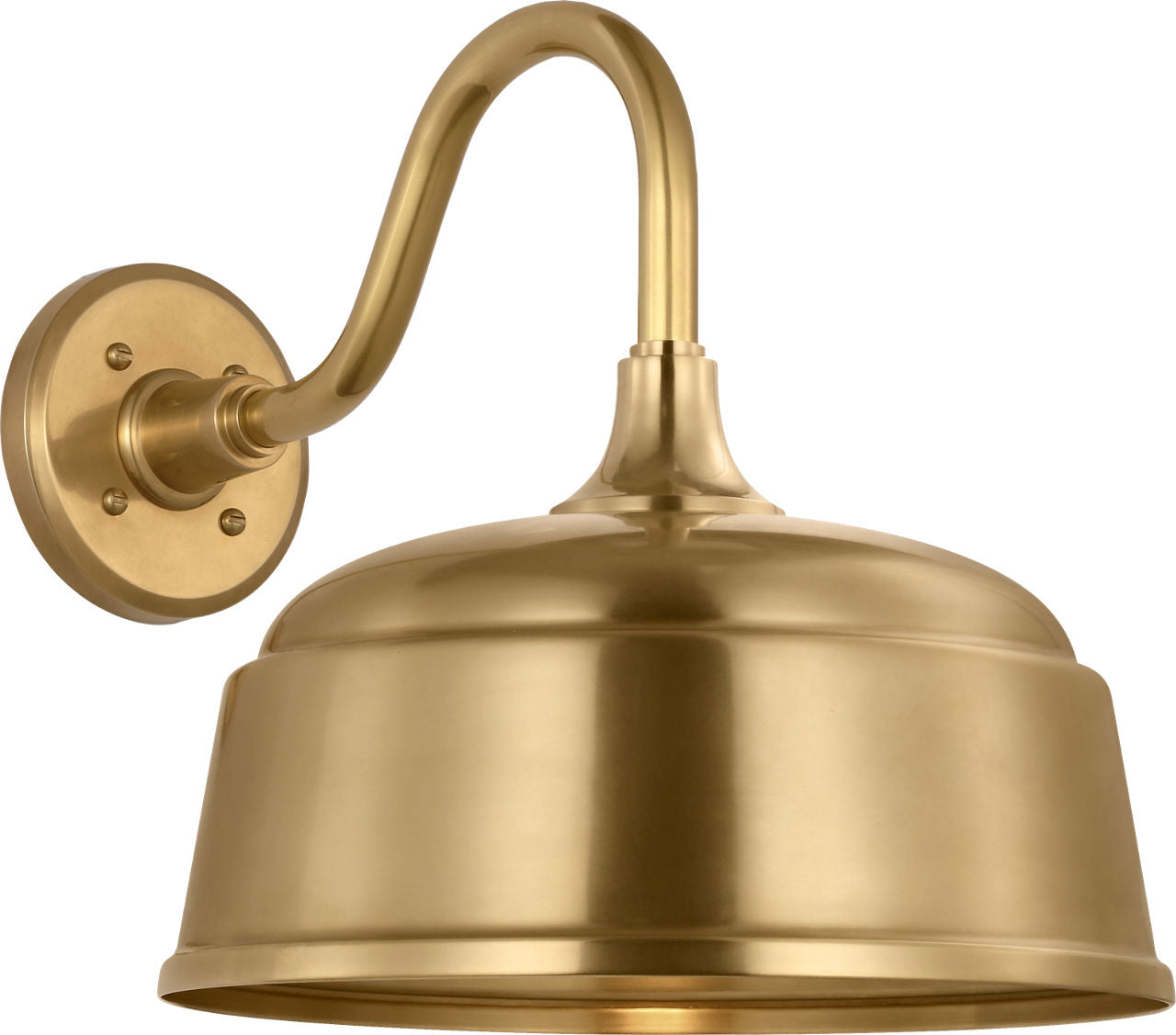 Academy 11" Flynn Barn Light | Hand-Rubbed Antique Brass | 12.5 | 12.5" Hand-Rubbed Antique Brass Rockhouse Shade