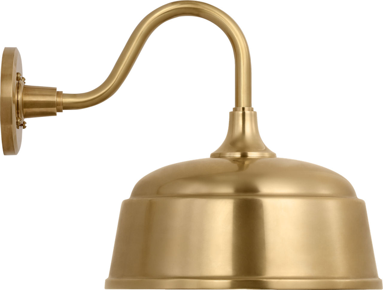 Academy 11" Flynn Barn Light | Hand-Rubbed Antique Brass | 12.5 | 12.5" Hand-Rubbed Antique Brass Rockhouse Shade