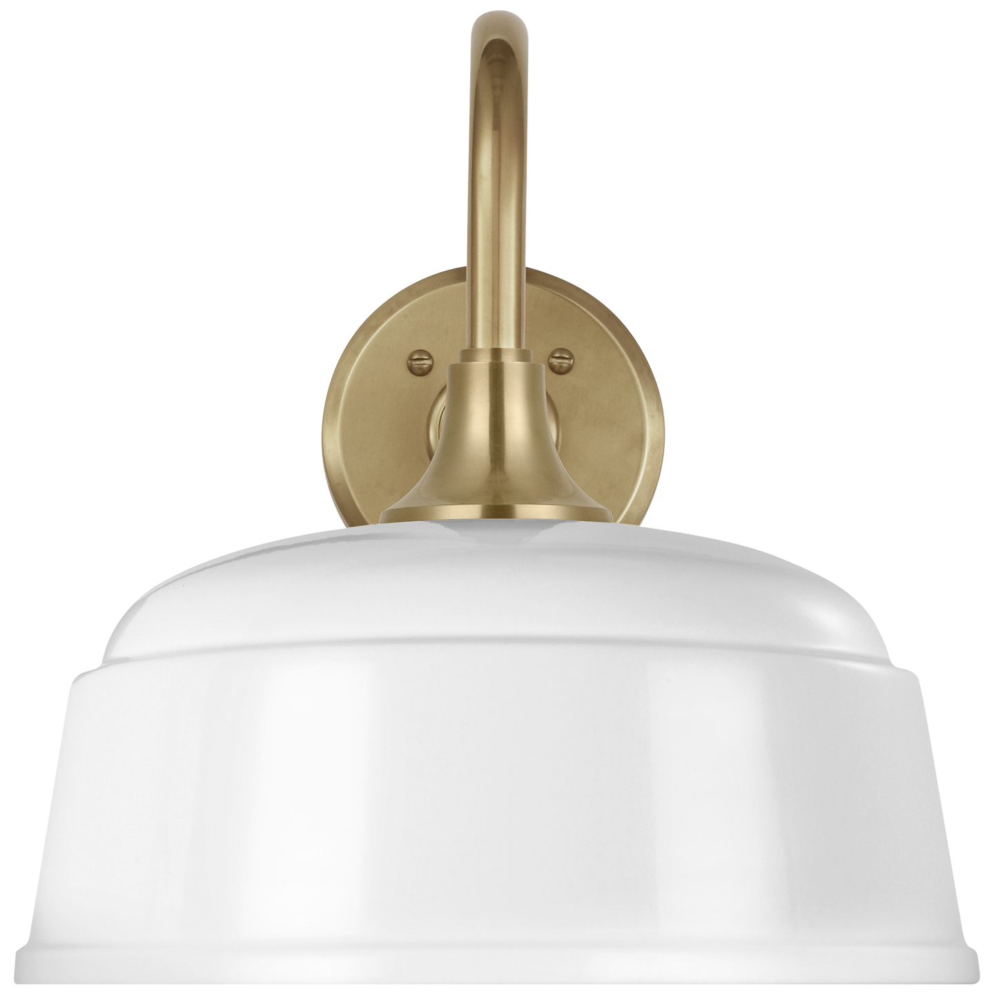Academy 11" Flynn Barn Light | Hand-Rubbed Antique Brass | 12.5 | 12.5" White Rockhouse Shade