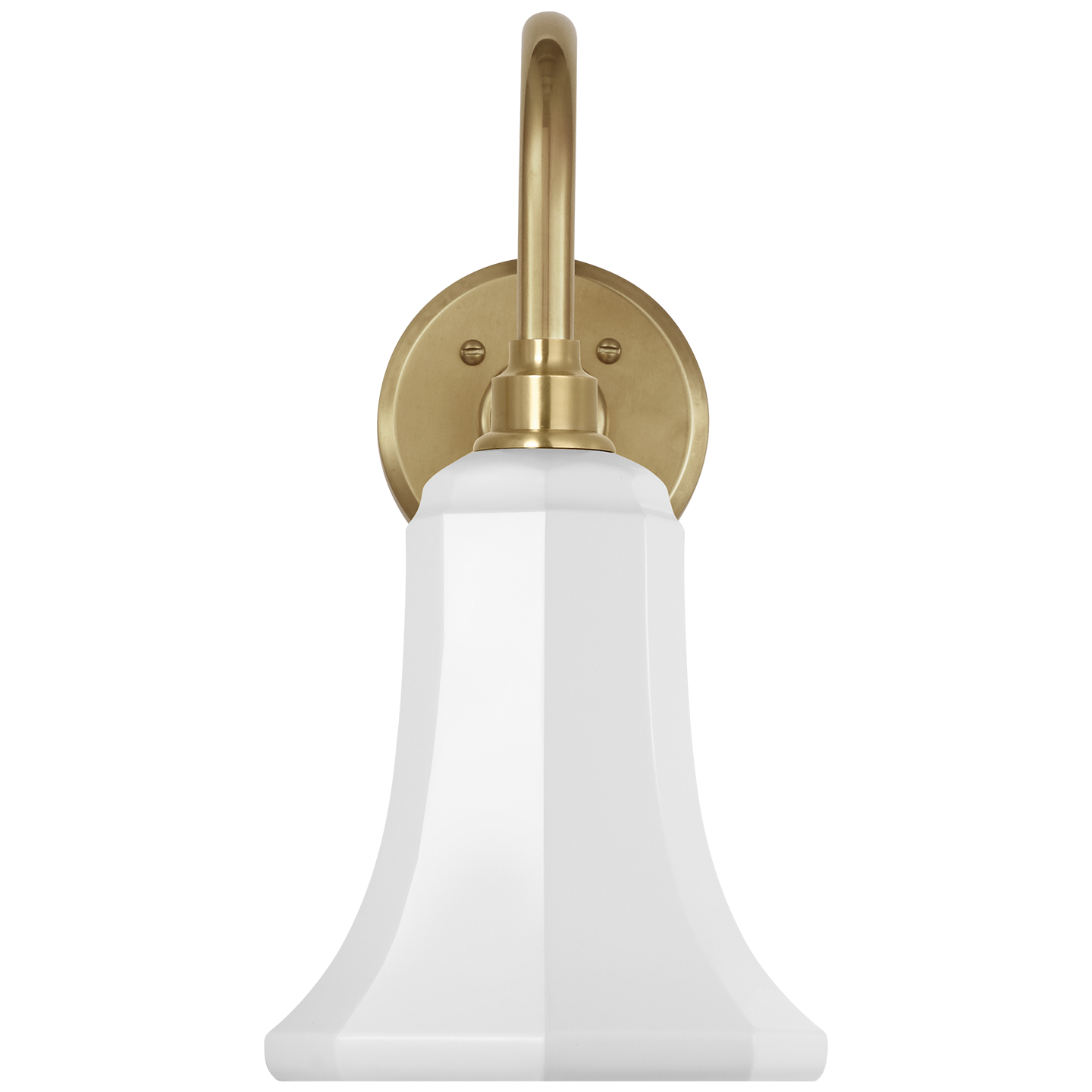 Academy 11" Flynn Barn Light | Hand-Rubbed Antique Brass | 7.5 | 7.5" White Savannah Shade