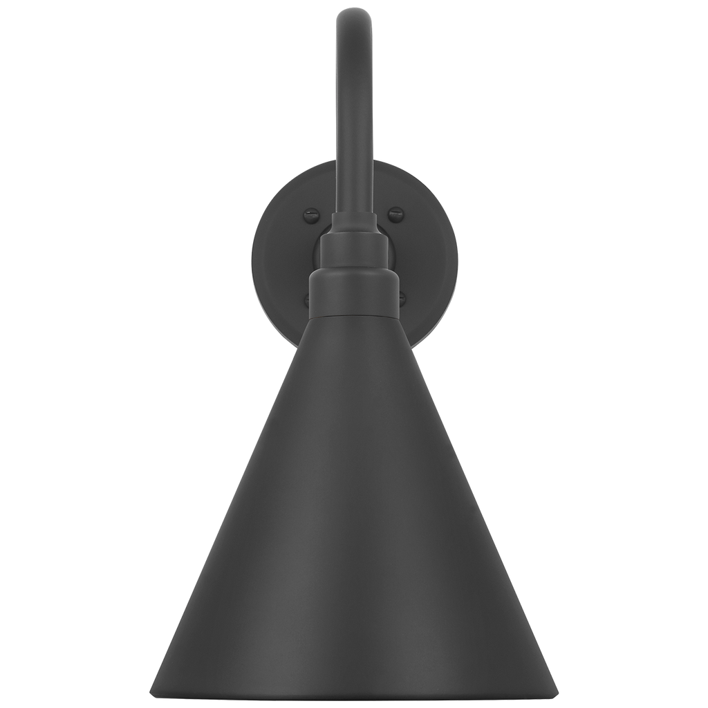 Academy 11" Flynn Barn Light | Matte Black | 9 | 9" Matte Black Conical Savannah Shade