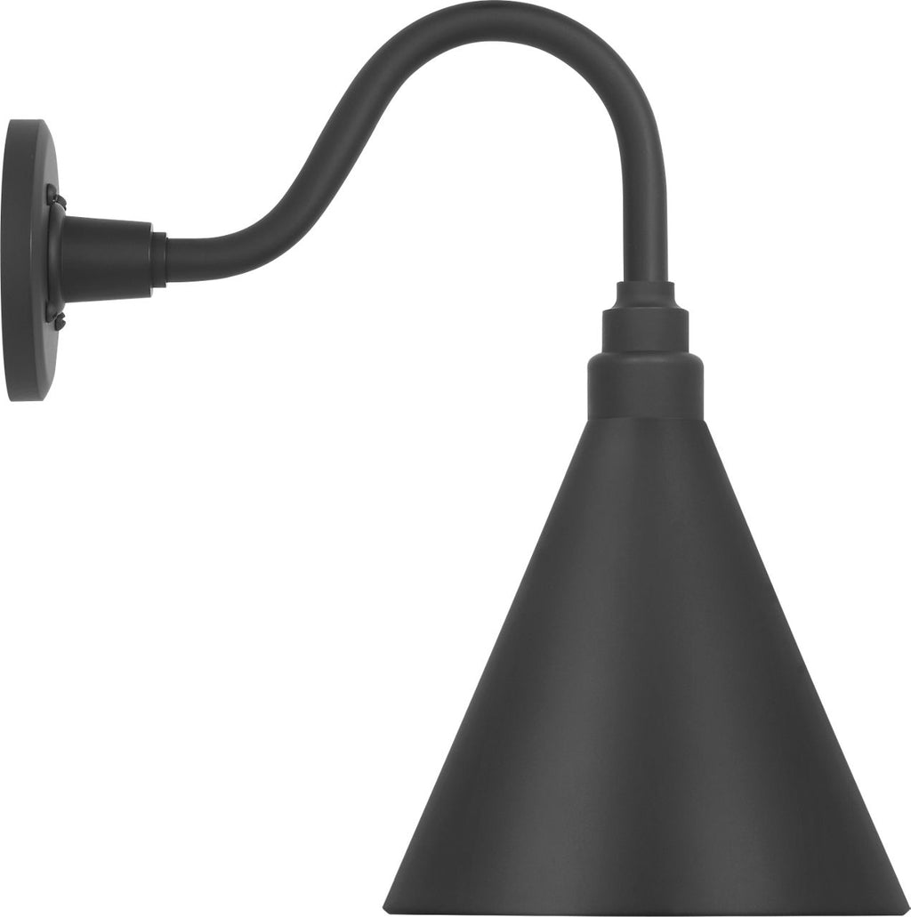 Academy 11" Flynn Barn Light | Matte Black | 9 | 9" Matte Black Conical Savannah Shade