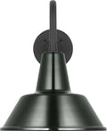 Academy 11" Flynn Barn Light | Matte Black | 12.5 | 12.5" Green Bowers Shade