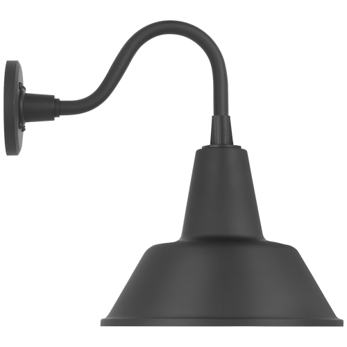 Academy 11" Flynn Barn Light | Matte Black | 12.5 | 12.5" Matte Black Bowers Shade