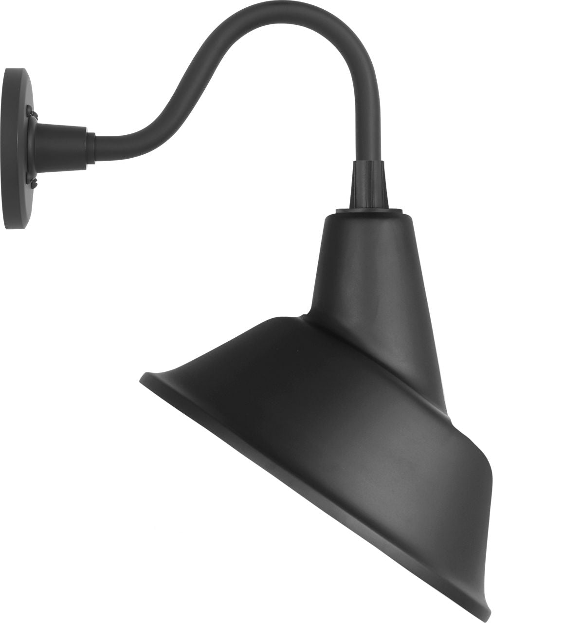 Academy 11" Flynn Barn Light | Matte Black | 12.5 | 12.5" Matte Black Tilted Bowers Shade