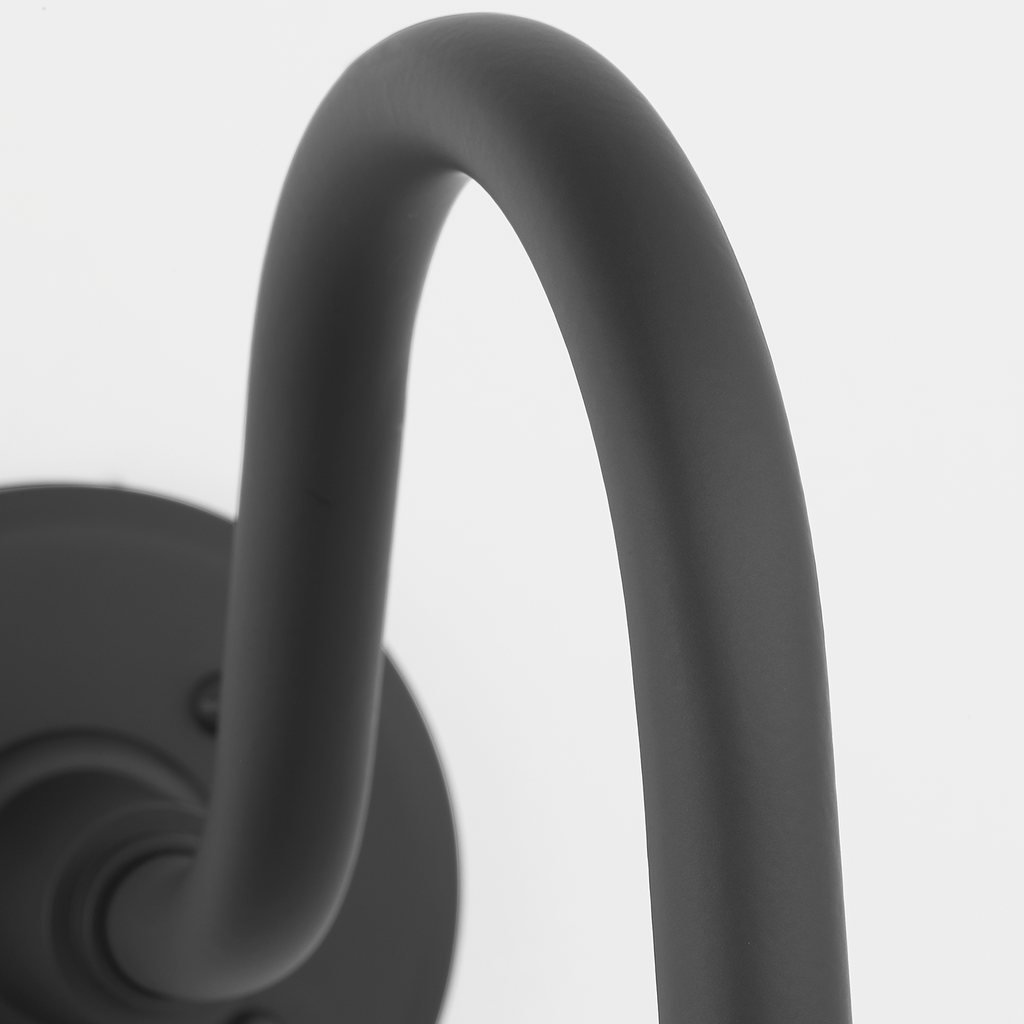 Academy 11" Flynn Barn Light | Matte Black | 12.5 | 12.5" White Tilted Bowers Shade