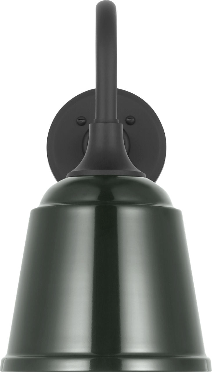 Academy 11" Flynn Barn Light | Matte Black | 8 | 8" Green Rockhouse Shade