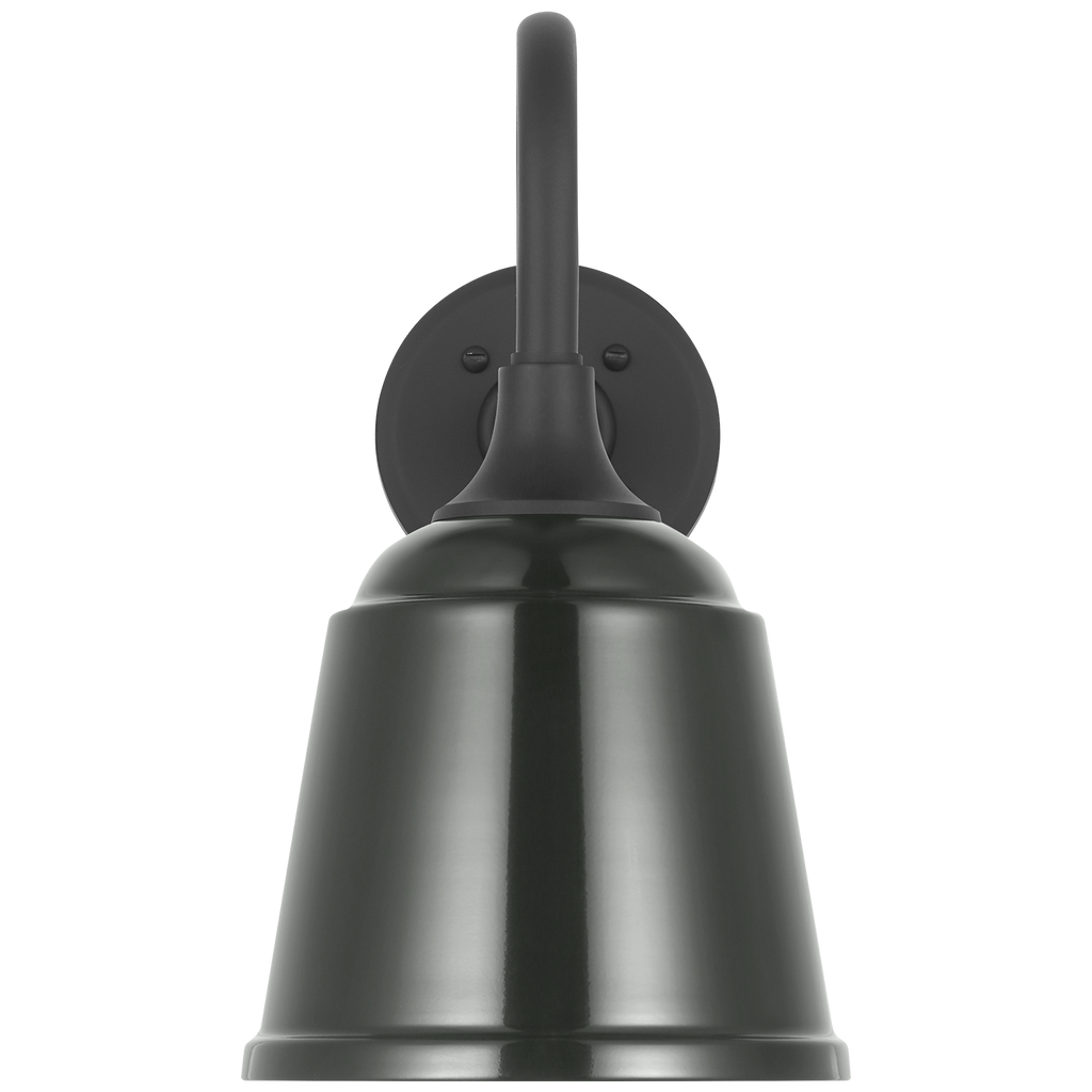 Academy 11" Flynn Barn Light | Matte Black | 8 | 8" Green Rockhouse Shade