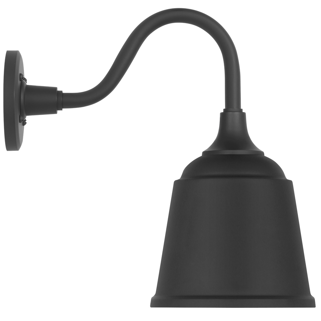 Academy 11" Flynn Barn Light | Matte Black | 8 | 8" Matte Black Rockhouse Shade