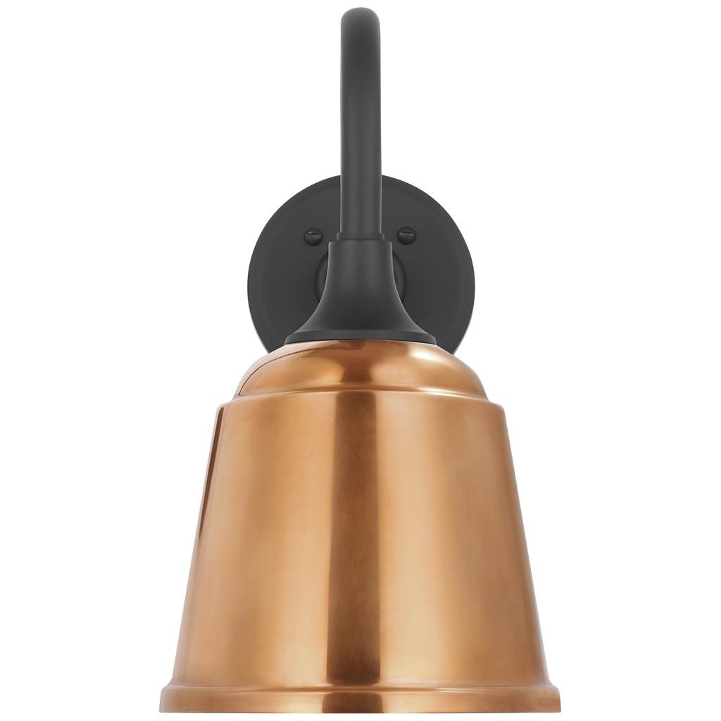 Academy 11" Flynn Barn Light | Matte Black | 8 | 8" Soft Copper Rockhouse Shade