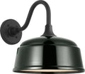 Academy 11" Flynn Barn Light | Matte Black | 12.5 | 12.5" Green Rockhouse Shade