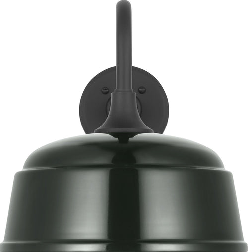 Academy 11" Flynn Barn Light | Matte Black | 12.5 | 12.5" Green Rockhouse Shade