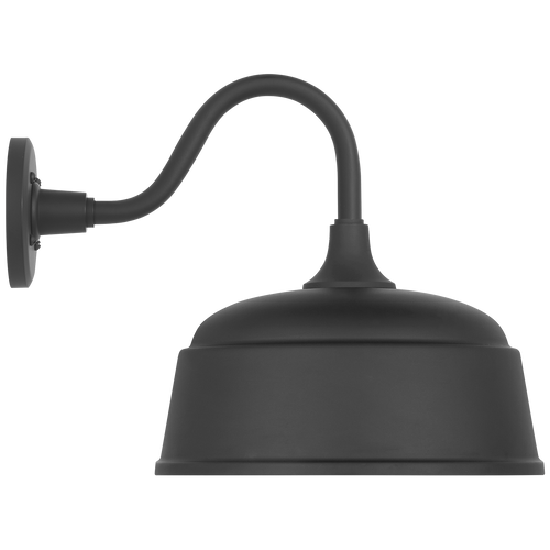 Academy 11" Flynn Barn Light | Matte Black | 12.5 | 12.5" Matte Black Rockhouse Shade
