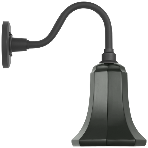 Academy 11" Flynn Barn Light | Matte Black | 7.5 | 7.5" Green Savannah Shade