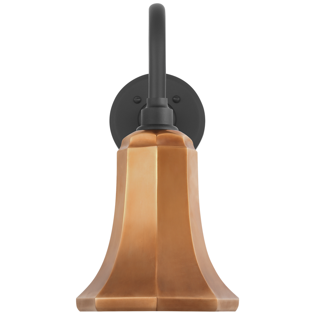 Academy 11" Flynn Barn Light | Matte Black | 7.5 | 7.5" Soft Copper Savannah Shade