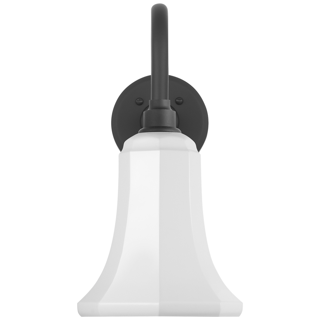 Academy 11" Flynn Barn Light | Matte Black | 7.5 | 7.5" White Savannah Shade